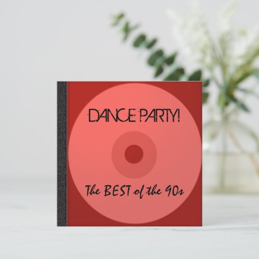 Dance Party CD Einladung (Stehend Vorderseite)