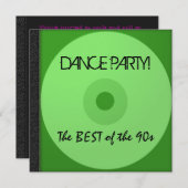 Dance Party CD Einladung (Vorne/Hinten)