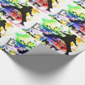 Dance Party Graffiti Wall Geschenkpapier (Ecke)