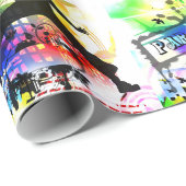 Dance Party Graffiti Wall Geschenkpapier (Rolleneckpunkt)