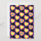 Dance Party Herz Tänzer in den 1980er Jahren Einladung (Rückseite)