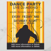 Dance Party Live DJ Music Flyer (Hinten)