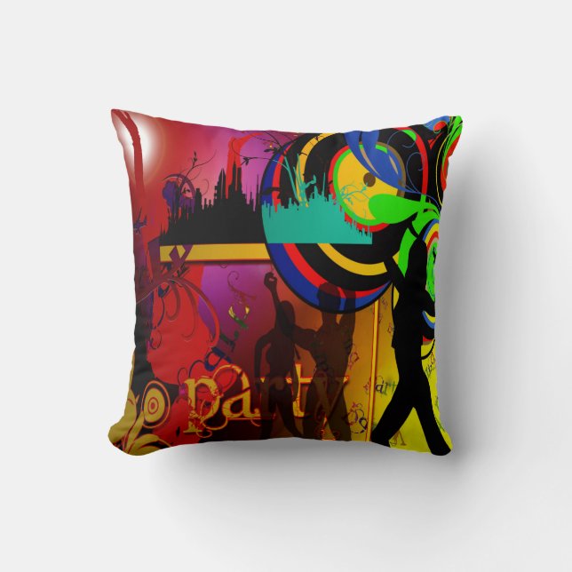 Dance Party Scene Pillow Kissen (Vorderseite)