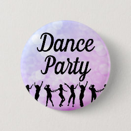 Dance Party Silhouette Dancers Button
