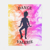 Dance Pastel Watercolor Fleece Blanket (Vorderseite)