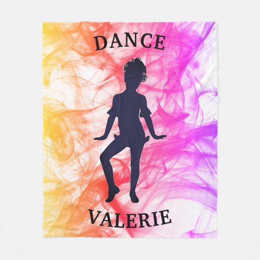 Dance Pastel Watercolor Fleece Blanket (Vorderseite)