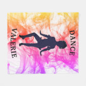 Dance Pastel Watercolor Fleece Blanket (Vorderseite (Horizontal))