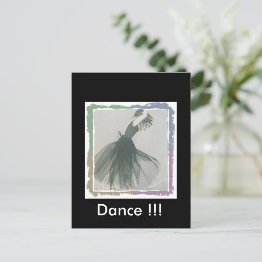 Dance Postcard Postkarte (Stehend Vorderseite)
