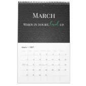 Dance Quote Black Leather Image, Logo und Name Kalender (Mär 2027)