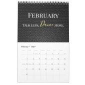 Dance Quote Black Leather Image, Logo und Name Kalender (Feb 2027)