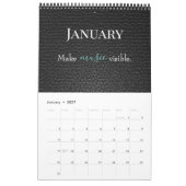 Dance Quote Black Leather Image, Logo und Name Kalender (Jan 2027)
