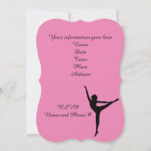 Dance recital invitation custom color einladung (Rückseite)