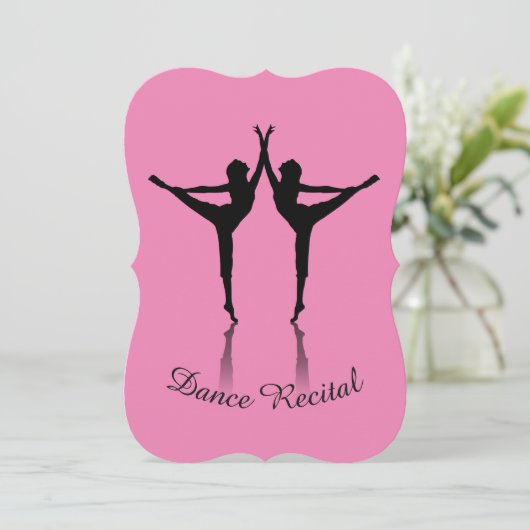 Dance recital invitation custom color einladung (Stehend Vorderseite)