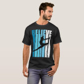 Dance Retro Believe Turquoise Dancer Dancing Fan W T-Shirt (Vorne ganz)