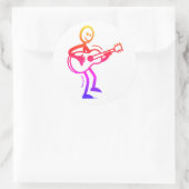 Dance SAM Round 3"x3" Aufkleber 6 Pack (Tasche)