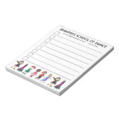 Dance School Studio Ballet Stich Jazz Acro Lyrical Notizblock (Rotiert)