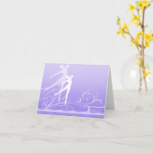 Dance Scroll Note Card (benutzerdefinierbar) Karte (Gelbe Blume)