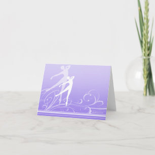 Dance Scroll Note Card (benutzerdefinierbar) Karte
