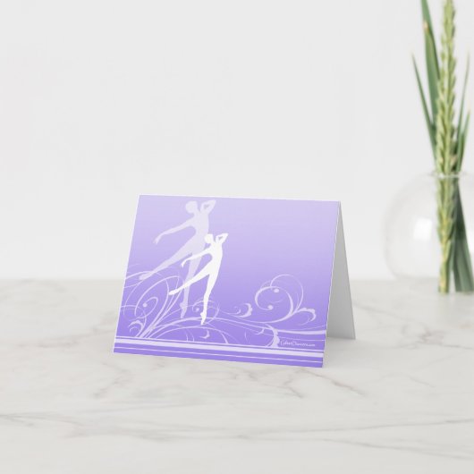 Dance Scroll Note Card (benutzerdefinierbar) Karte (Vorderseite)