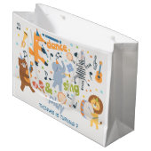 Dance sing and play kids birthday große geschenktüte (Vorderseite Schrägansicht)