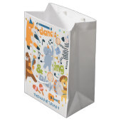 Dance sing and play kids birthday mittlere geschenktüte (Vorderseite Schrägansicht)