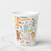 Dance sing and play kids birthday pappbecher (Rückseite)