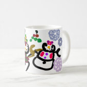 Dance Snowman and Snowwoman Kaffeetasse (VorderseiteRechts)