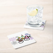 Dance Snowman and Snowwoman Rechteckiger Pappuntersetzer (Vor Ort)