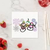 Dance Snowman and Snowwoman Serviette (Beispiel)