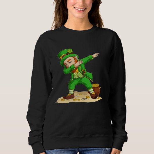 Dance St Patricks Day Shamrock Graphic Sweatshirt (Vorderseite)