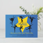 Dance Star Girl's Geburtstagsparty Einladung (Stehend Vorderseite)