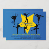 Dance Star Girl's Geburtstagsparty Einladung (Vorne/Hinten)