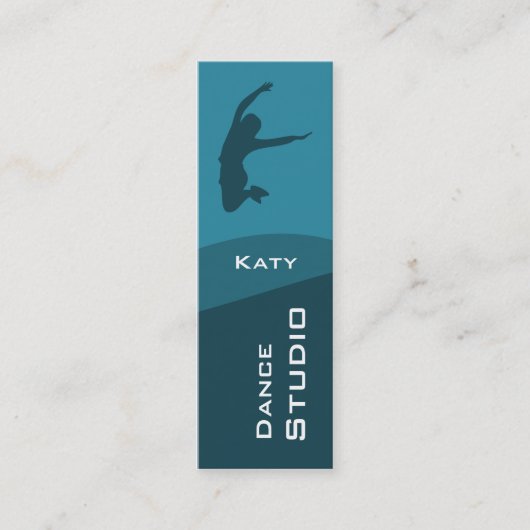 Dance Studio Business Card Mini Visitenkarte (Vorderseite)