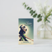 Dance Studio Instructor Business Card Visitenkarte (Stehend Vorderseite)