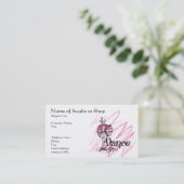 Dance Studio oder Shop Business Card Visitenkarte (Stehend Vorderseite)