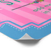 Dance Studio Personalisiert Name Rosa Streifen Ret Poster (Ecke)