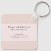 Dance Studio Soft Pink Schlüsselanhänger (Rückseite)