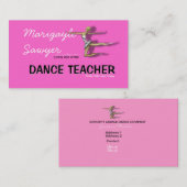 Dance Teacher Choreograf Dancer Business Card Visitenkarte (Vorne/Hinten)