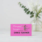 Dance Teacher Choreograf Dancer Business Card Visitenkarte (Stehend Vorderseite)