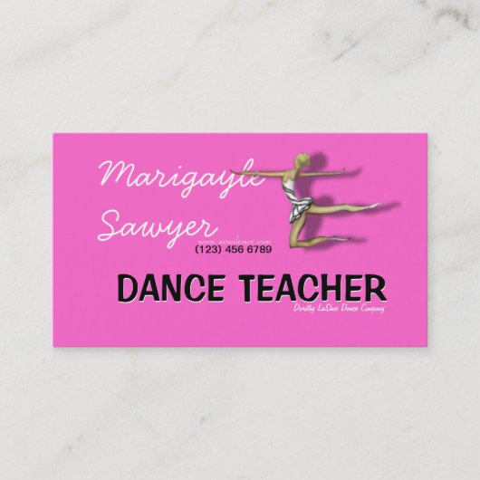 Dance Teacher Choreograf Dancer Business Card Visitenkarte (Vorderseite)
