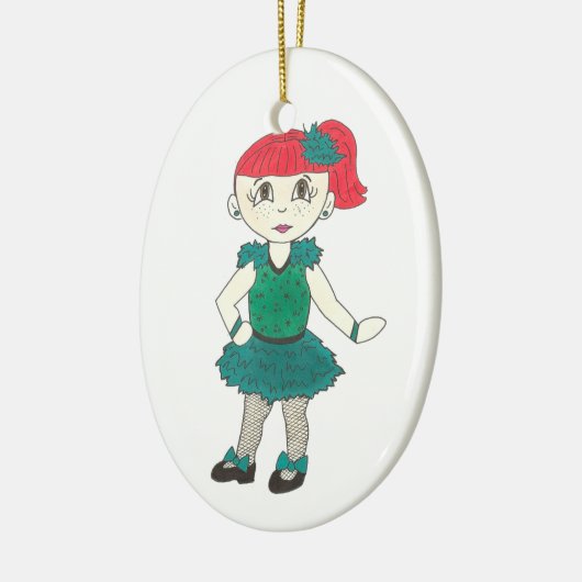 Dance Teacher Gift Green Stich Erwägung Kostüm Keramik Ornament (Links)