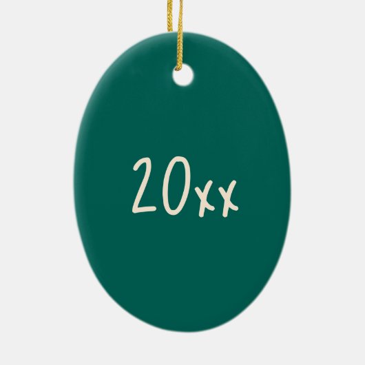 Dance Teacher Gift Green Stich Erwägung Kostüm Keramik Ornament (Hinten)