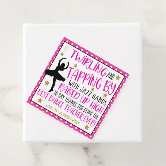 Dance Teacher Gift Tag Geschenkanhänger (Beispiel)