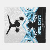 Dance Team Baby Blue, Black and White Fleece Blan (Vorderseite (Horizontal))