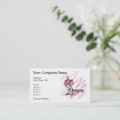 Dance Theme Business Card Visitenkarte (Stehend Vorderseite)