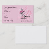 Dance Theme Business Card Visitenkarte (Vorne/Hinten)