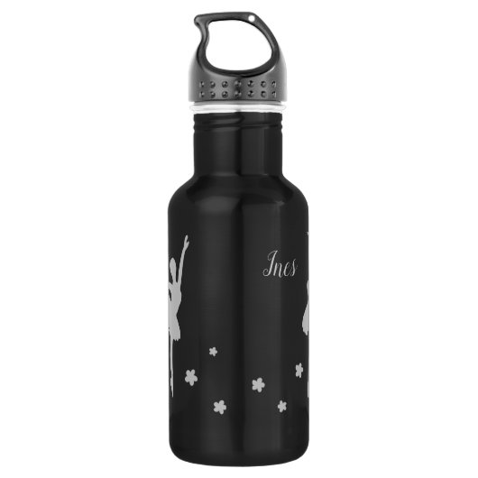 Dance Through Life Quote Dancer Gift Ballerina Edelstahlflasche (Rückseite)