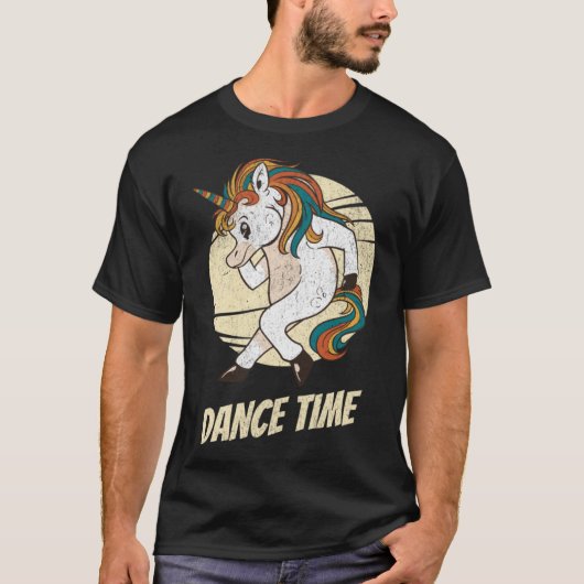 Dance Time Einiges magisches Pferd Tanzen Retro T-Shirt (Vorderseite)