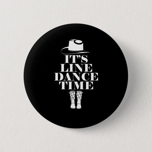 Dance Time Line Dancing Music Boost Gift Button (Vorderseite)