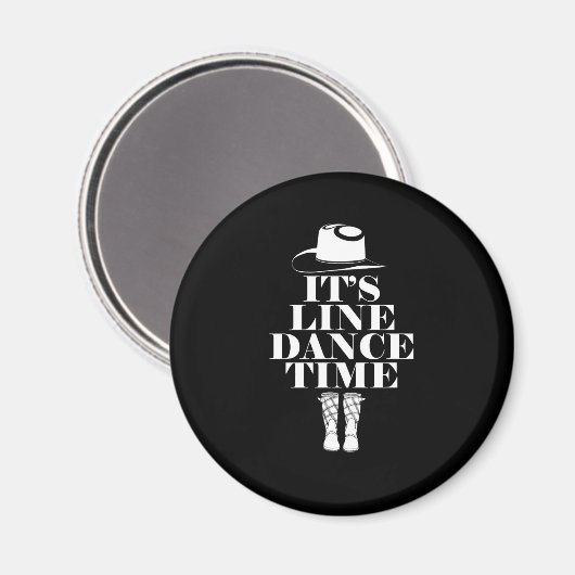 Dance Time Line Dancing Music Boost Gift Magnet (Vorderseite/Rückseite)
